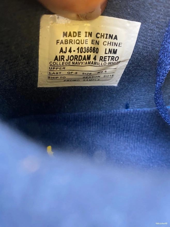 Cheap TBkick Michigan Air Jordan Retro AJ4-1036660 4 (PE) 0710